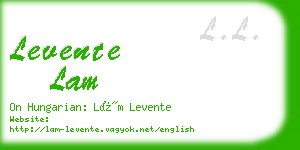 levente lam business card